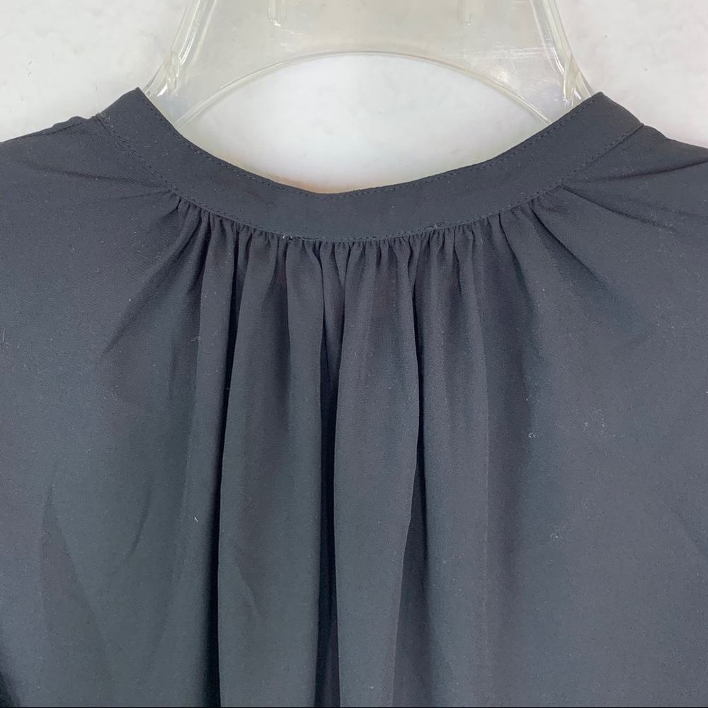 Aritzia Babaton Black Gene Blouse XS H318 g3 - Picture 9 of 12